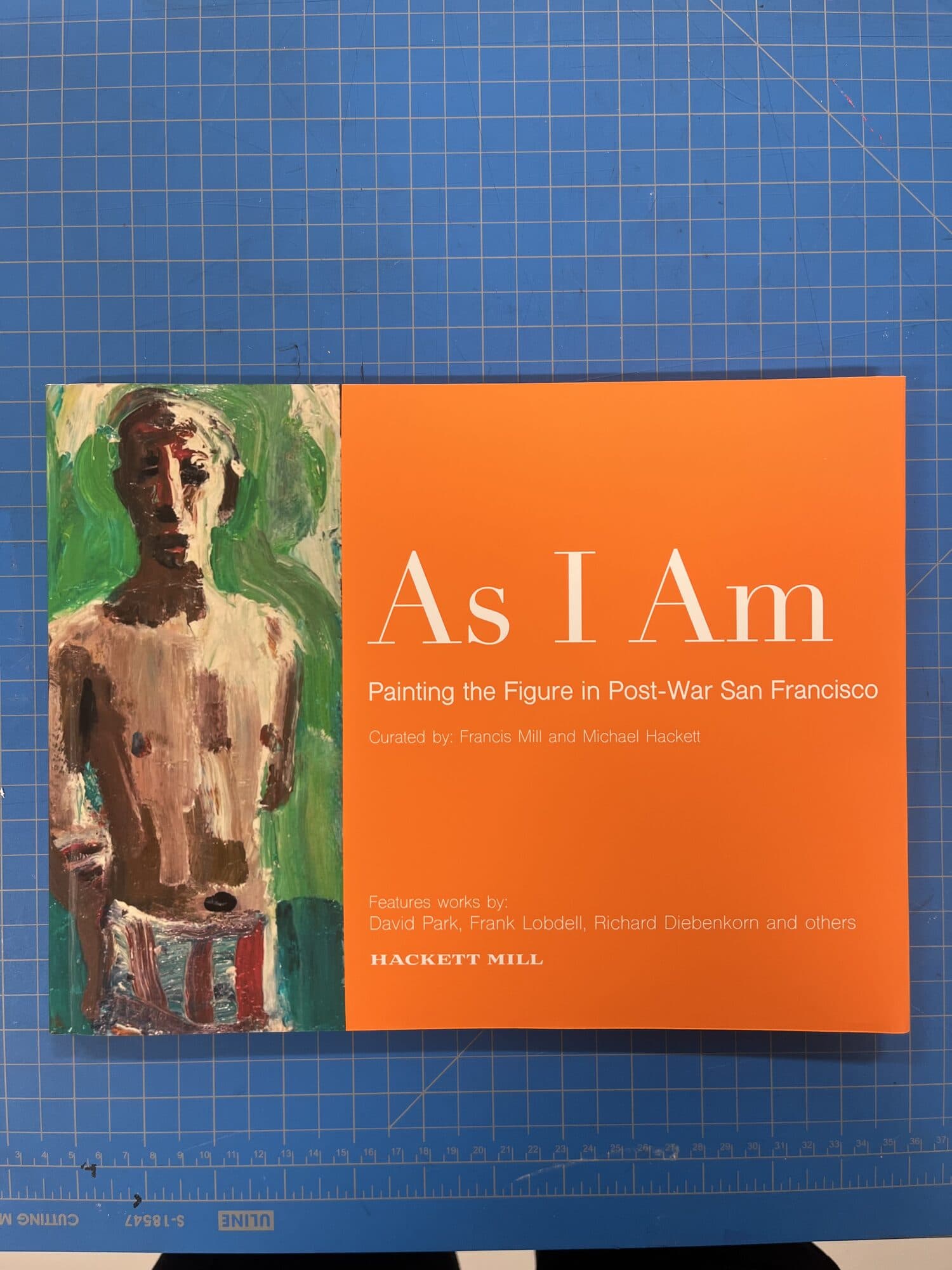 The finished front cover, flat on a cutting mat