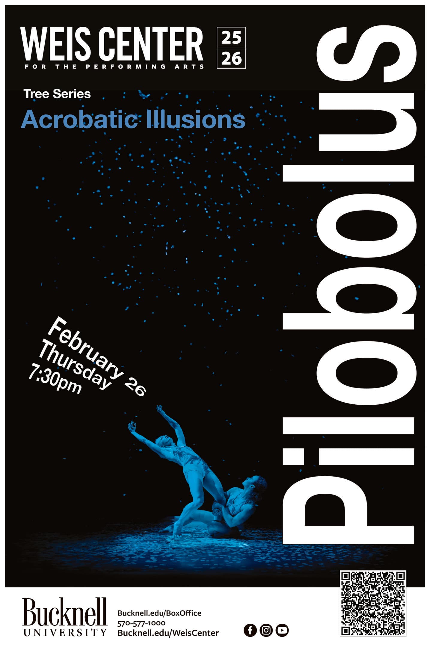 The finished Pilobolus poster for the Weis Center